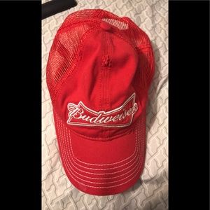 Budweiser Distressed Red and Mesh Cap